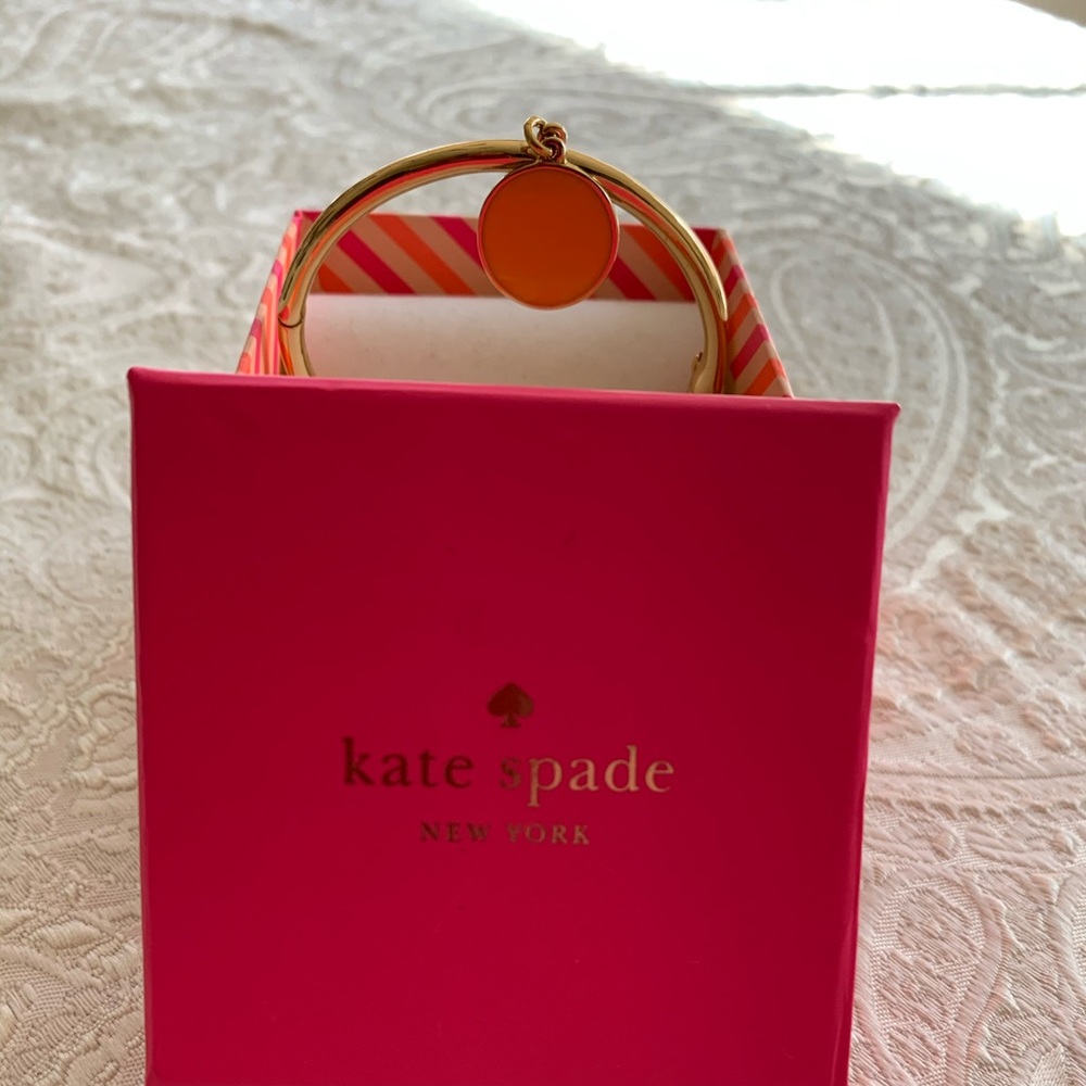Kate Spade Bangle Bracelet with Orange disc